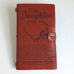 Daughter Leather Cognac Brown Journal Notebook w/ Inserts (Writing & Keepsakes)